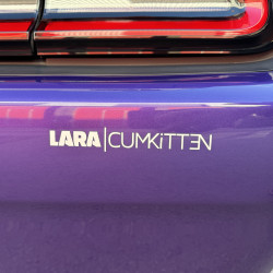 Lara CumKitten | Logo | Aufkleber | Schwarz | Weiss
